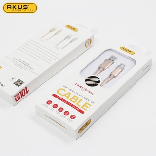 Dây cáp tự ngắt 1M (Lightning) AKUS - CTN01 (Hàng chính hãng - Bảo hành 12 tháng)