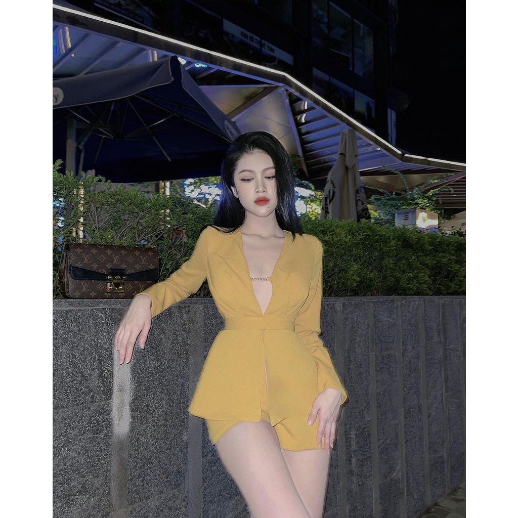 Set Bộ Jumpsuit Ngắn Khoen Tay Dài Yoona F&C 3301 | BigBuy360 - bigbuy360.vn
