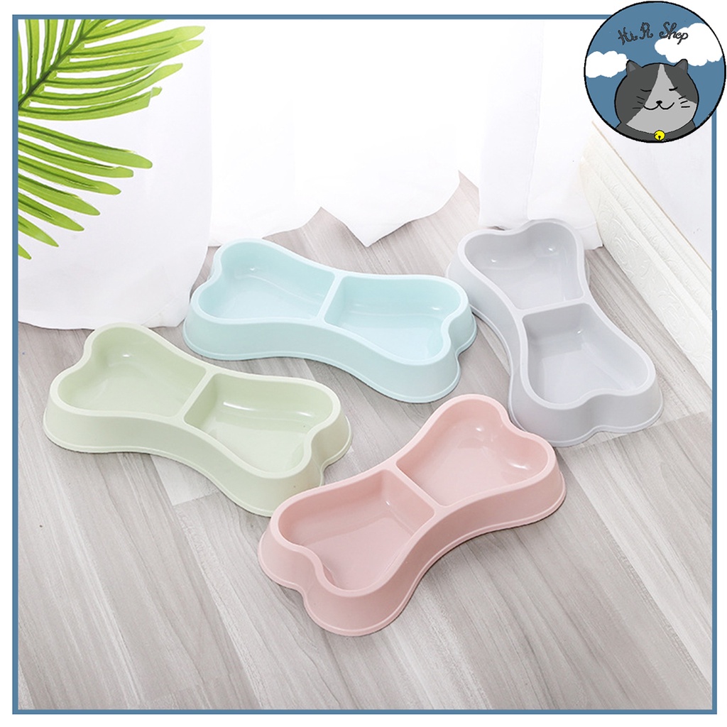 Bát Đôi Hình Xương Dành Cho Chó Mèo Chất Liệu PP Dành Cho Thú Cưng