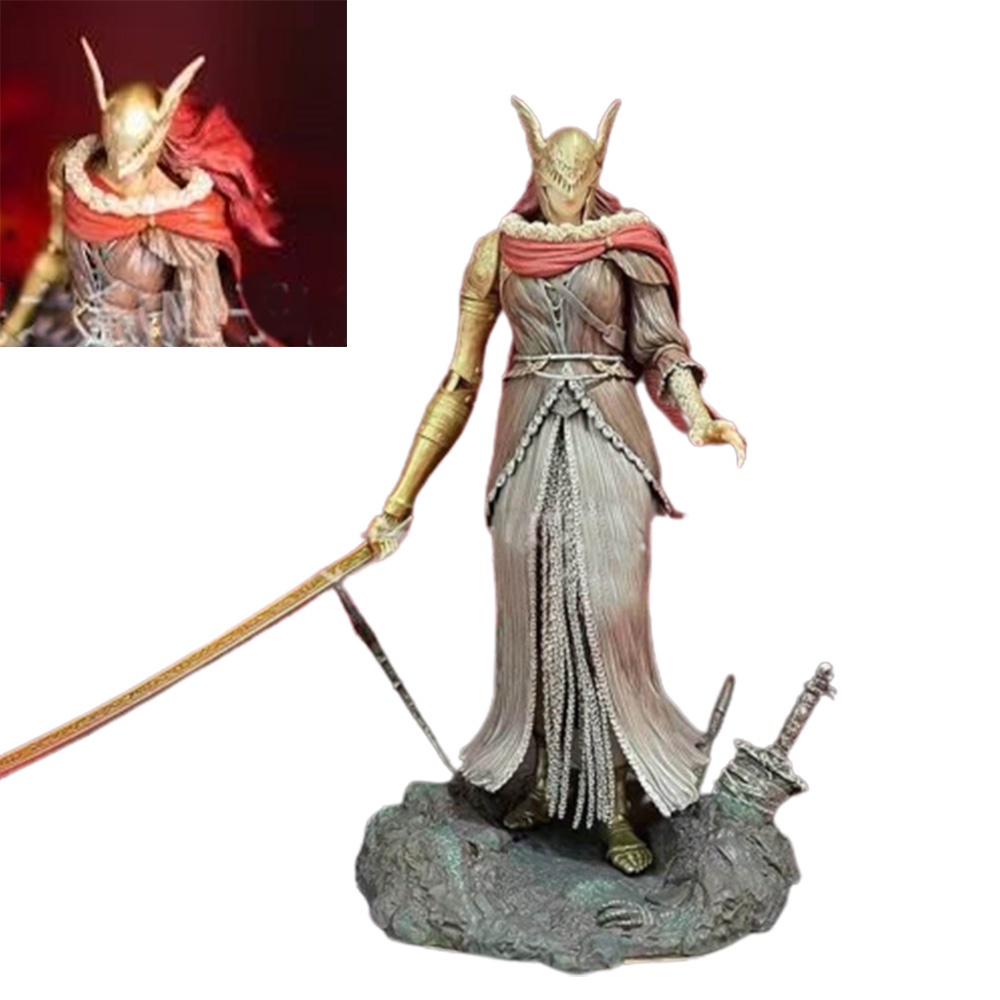 Elden Ring Valkyrie Statue Collection Resin Sculpture Crafts Home Decoration Ornament