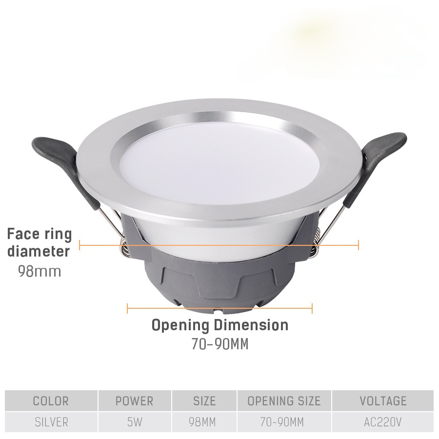 [ 5W Ultra-thin LED recessed ceiling light ][  Ceiling Recessed Downlight ][ Recessed Round LED Ceiling Lamp  ]