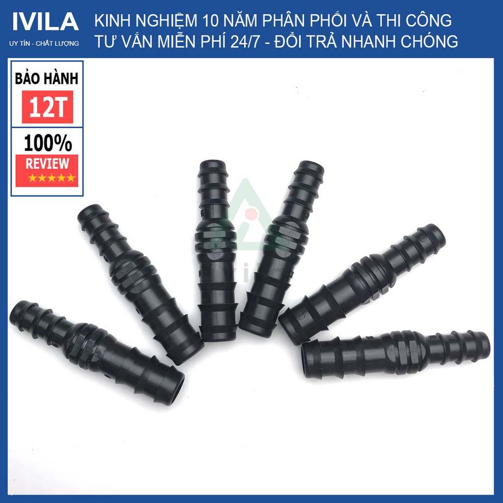 Nối thẳng LDPE thu 20 về 16 -Phụ kiện tưới nối ống 20mm ,16mm - Kết nối chắc chắn chịu áp lực nước cao-Bảo hành 12 tháng