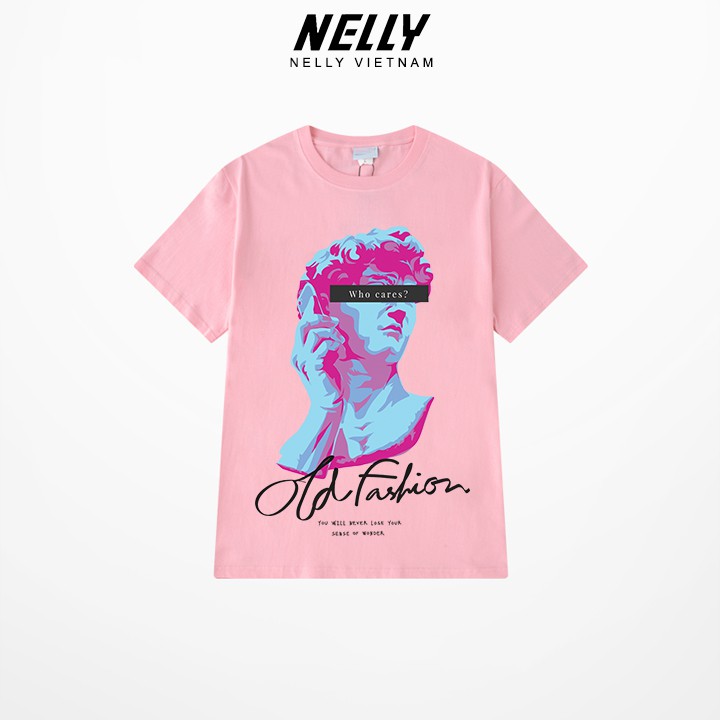 Áo thun tay lỡ NELLY cotton dáng unisex form rộng in hình david old fashion | BigBuy360 - bigbuy360.vn