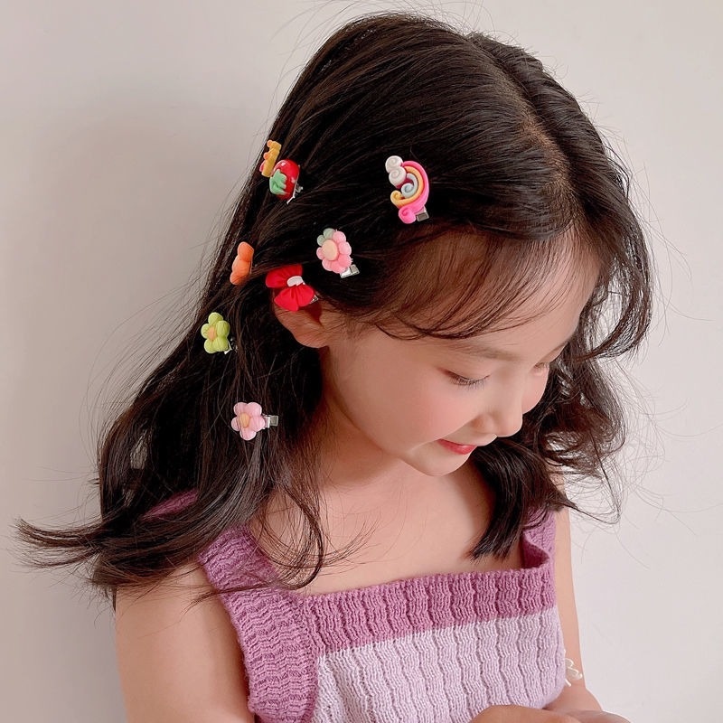 Set 10 Kẹp Tóc Mini Họa Tiết Hoạt Hình Phong Cách Hàn Quốc Xinh Xắn Cho Bé Gái set kẹp tóc mái kẹp tóc cute kẹp tóc mini kẹp tóc cho bé gái kẹp mini phụ kiện tóc
