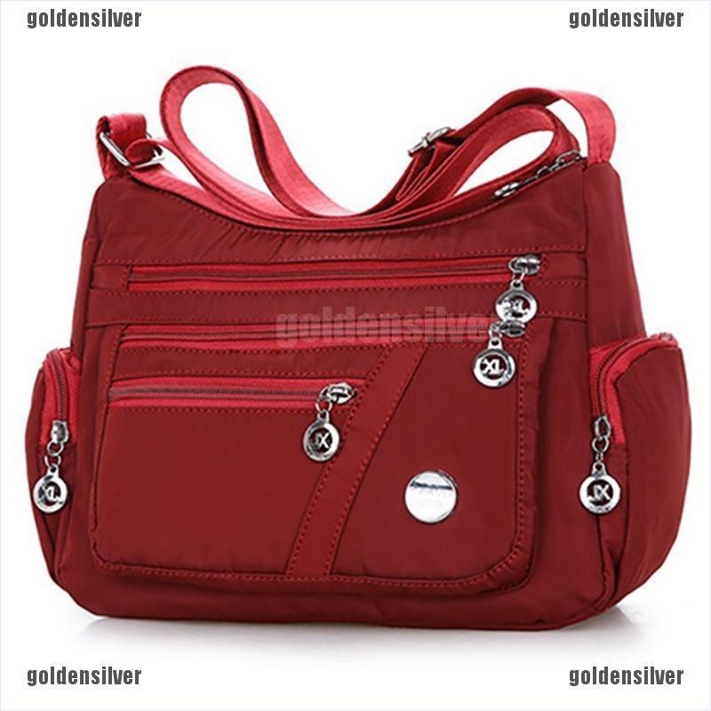 Túi Đeo Vai Bằng Nylon Chống Nước 6 Màu Tùy Chọn Thời Trang Cho Nữ