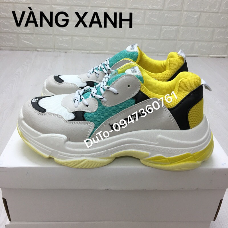 [SALE SỐC-SẴN HÀNG-FULLBOX] Giày triple s vàng xanh size 36->44 | BigBuy360 - bigbuy360.vn