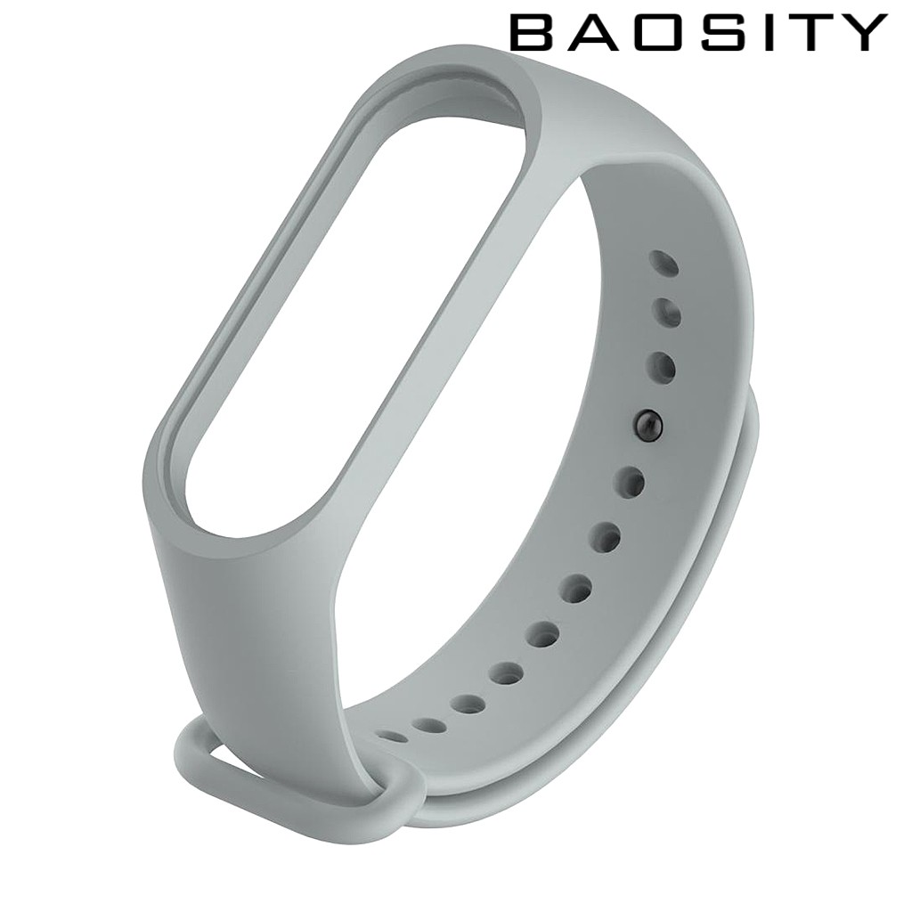 Dây Đeo Thay Thế Chất Liệu Silicon Màu Trơn Cho Xiaomi Mi Band 3