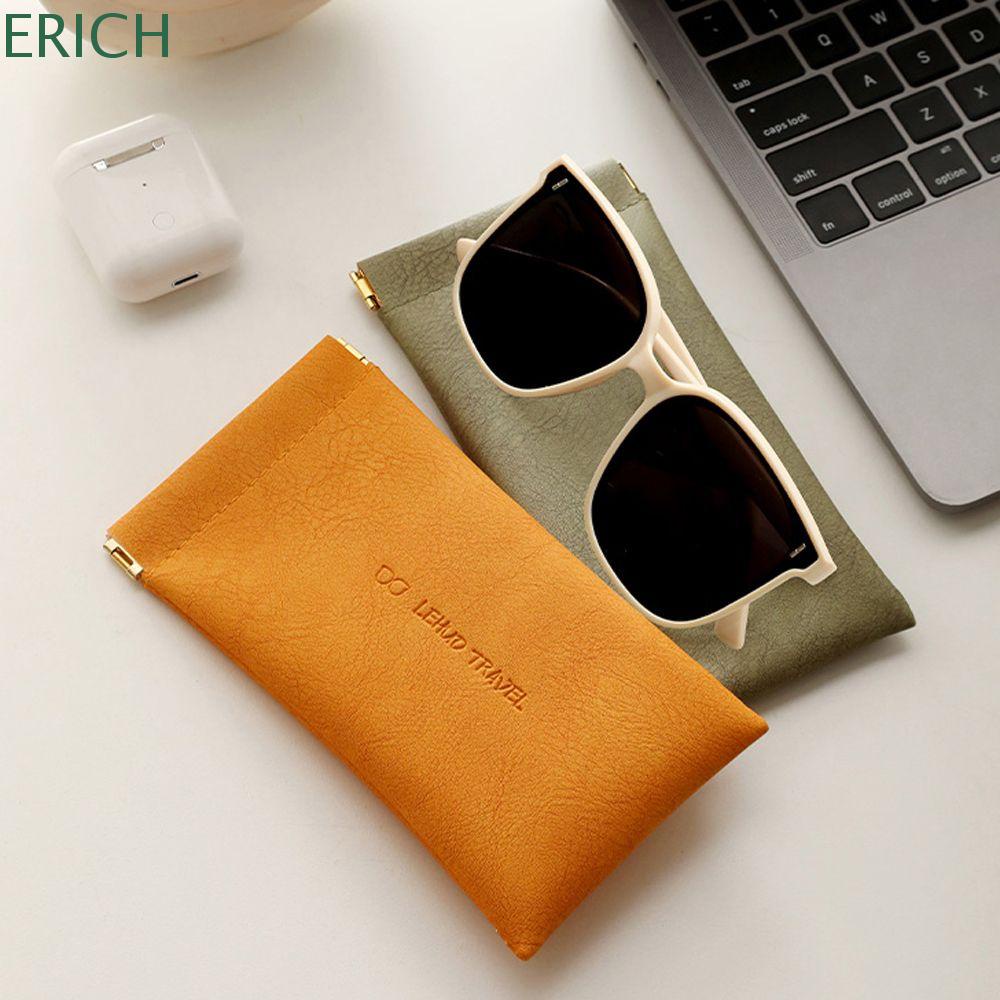 Túi Đựng Mắt Kính Bằng Da PU Chống Nước In Chữ Đơn Giản