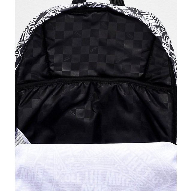 Balo đi học Nam Nữ Trắng Đen Chống Nước  -  Balo Vansss Old Skool III Off The Wall Black/ White Backpack