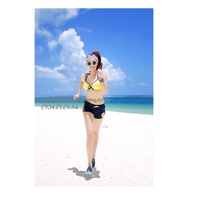 Đồ bơi dài tay Hàn Quốc khoác xanh navy | BigBuy360 - bigbuy360.vn