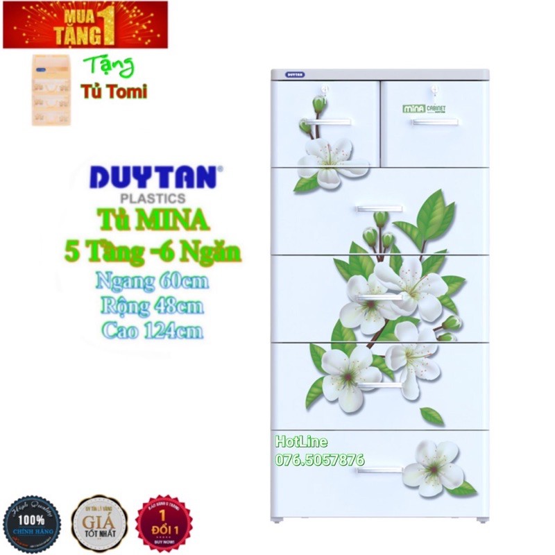 tủ nhựa duy Tân 5 ngăn chính hãng