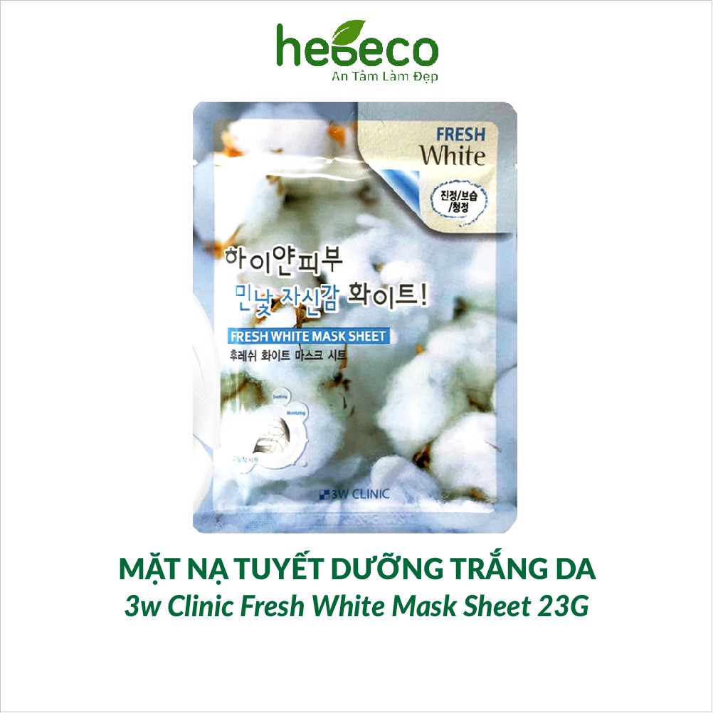 Mặt nạ  dưỡng ẩm chiết xuất từ lựu đỏ 3W CLINIC FRESH POMEGRANATE MASK SHEET 23ml - Hàn Quốc Chính Hãng