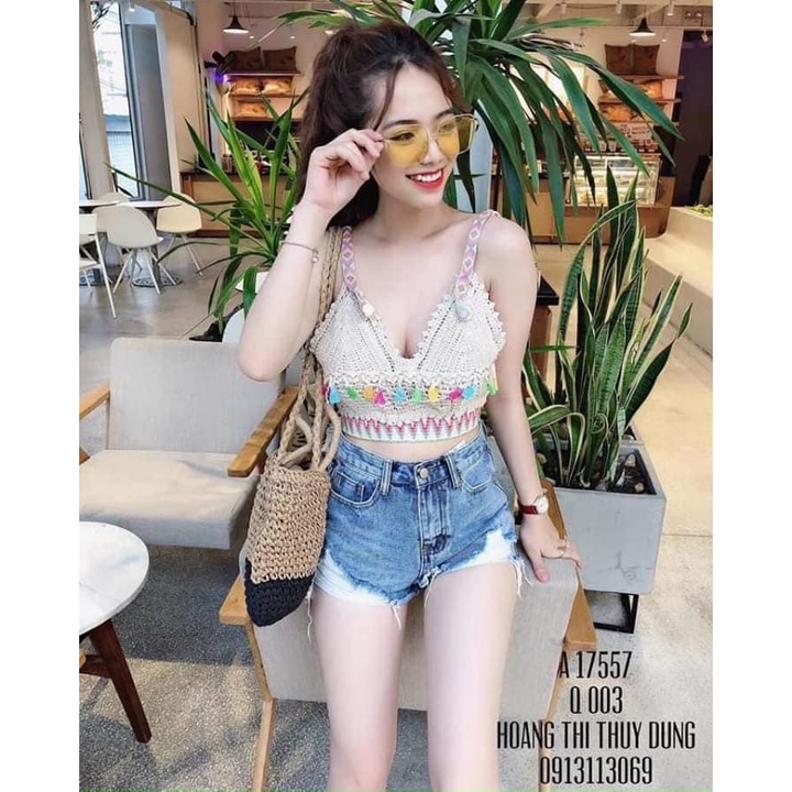 ÁO BRA REN HỌA TIẾT THỔ CẨM