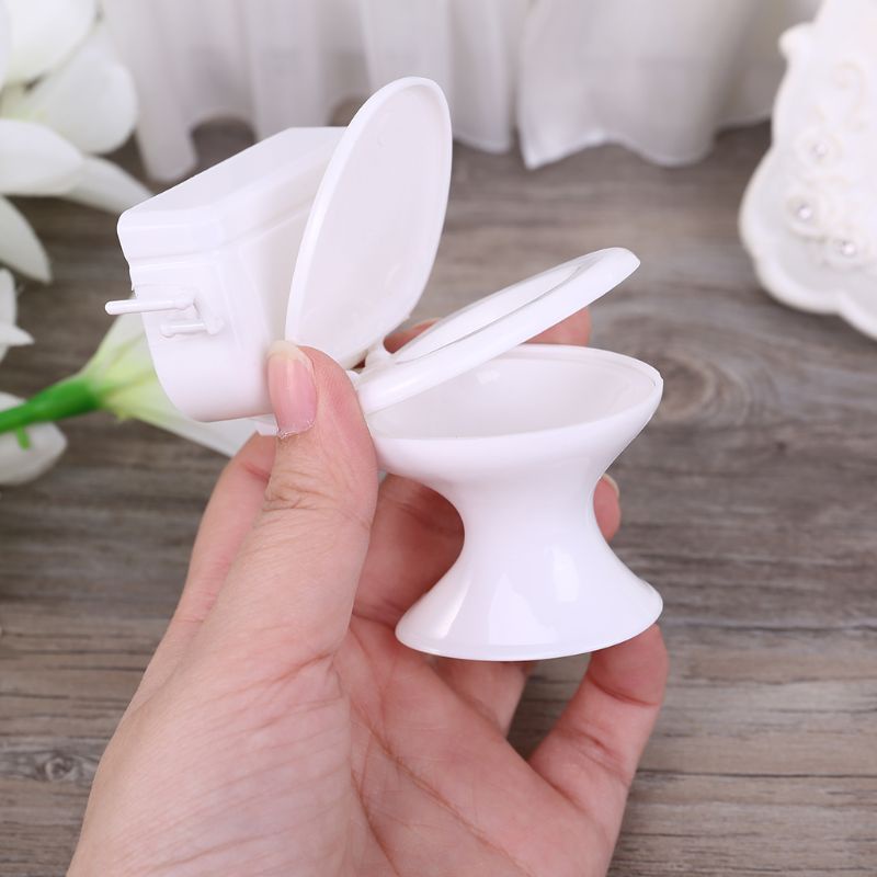 Mô Hình Toilet Trắng Phong Cách Vintage Trang Trí Nhà Búp Bê