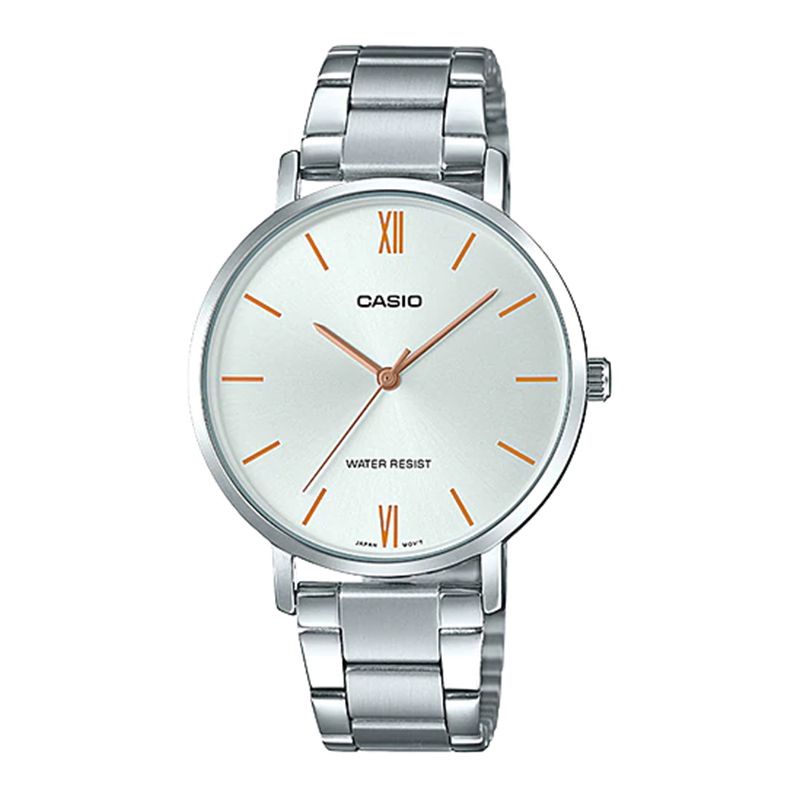 Đồng Hồ Quartz Nữ Casio WATCHSTORE LTP-VT01D-7BUDF Thiết Kế Mặt Kính Khoáng 34mm, Dây Kim Loại Và Vỏ Thép Không Gỉ