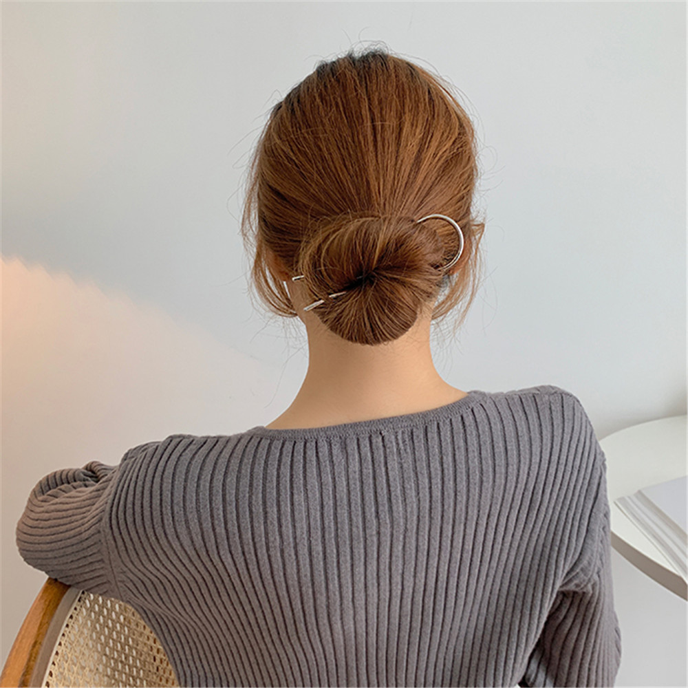 Kẹp Tóc Kim Loại Hình Chữ U Xinh Xắn Cho Nữ