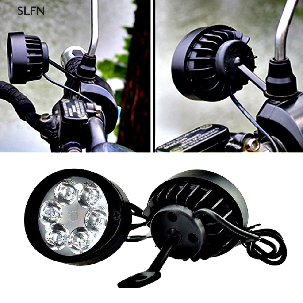 Bộ 2 Đèn Pha Chống Sương Mù 6 LED 12V-85V Cho Xe Mô Tô