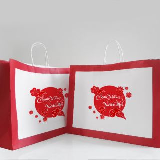 [TẶNG BAO LÌ XÌ] COMBO 30 TÚI GIẤY NĂM MỚI 42X32X12 CM