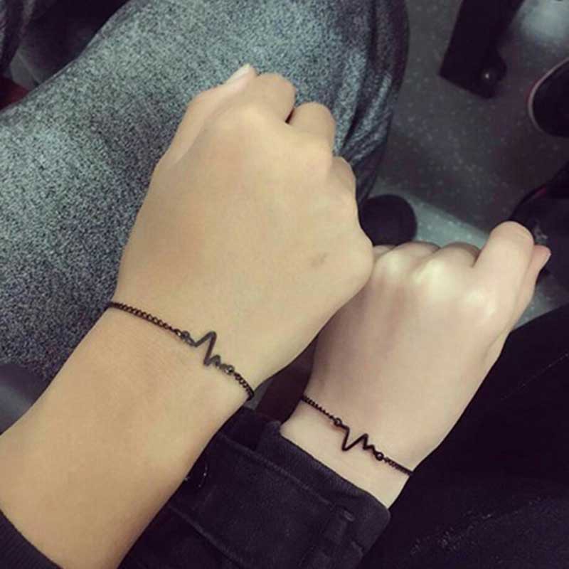 Một CẶP Vòng tay Nhịp tim Rhy CÁ TÍNH Điều chỉnh được độ rộng