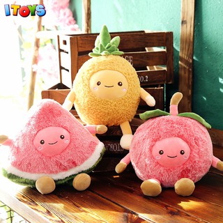 Gối ôm hình quả (dưa hấu, táo, dứa), đồ chơi bông đẹp mềm ITOYS - GB36