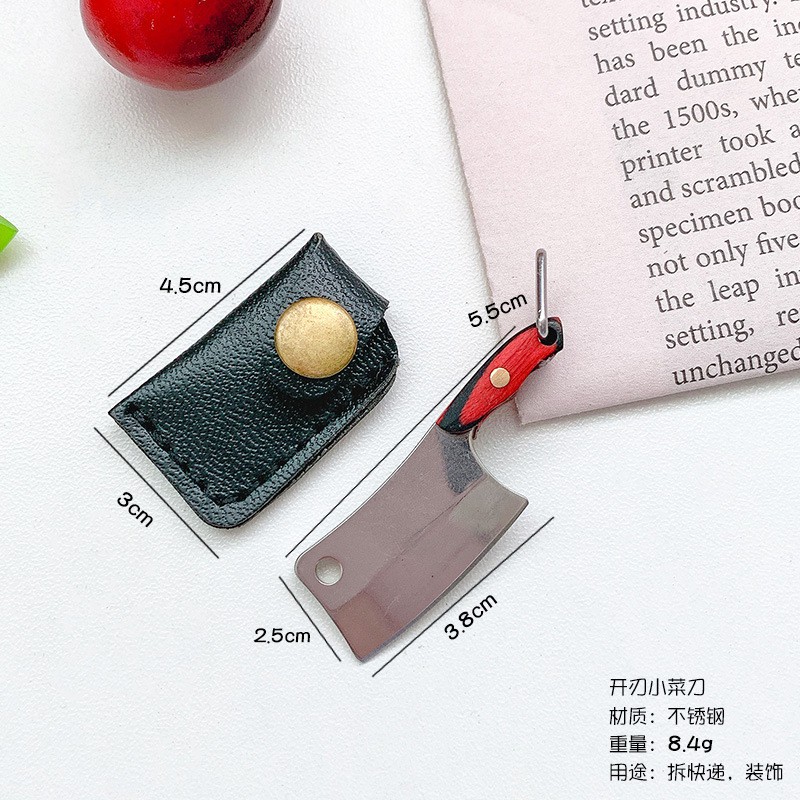 Dao rọc giấy, dao cắt mini cực sắc, cực bền, có thể thái thịt, làm dụng cụ nấu ăn mini [kèm túi da và dây móc]