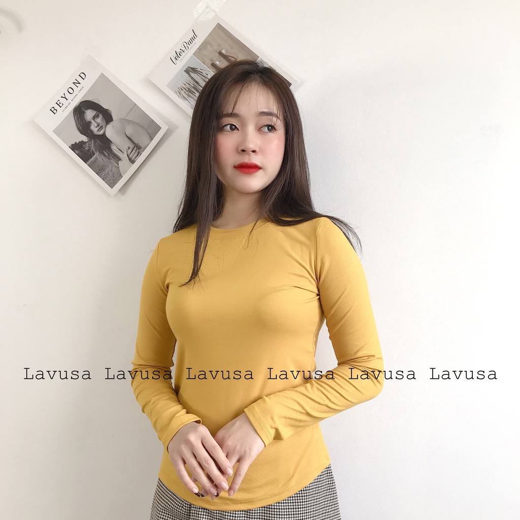 Áo Thun Body Dài Tay Nữ Thu Đông 🦋 Áo Phông Cổ Tròn Dáng Ôm 4 Màu 🦋 | BigBuy360 - bigbuy360.vn