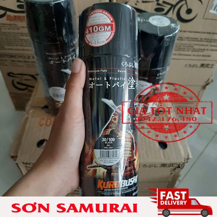 SƠN SAMURAI MÀU ĐEN BÓNG 109 - SƠN XE MÁY CAO CẤP