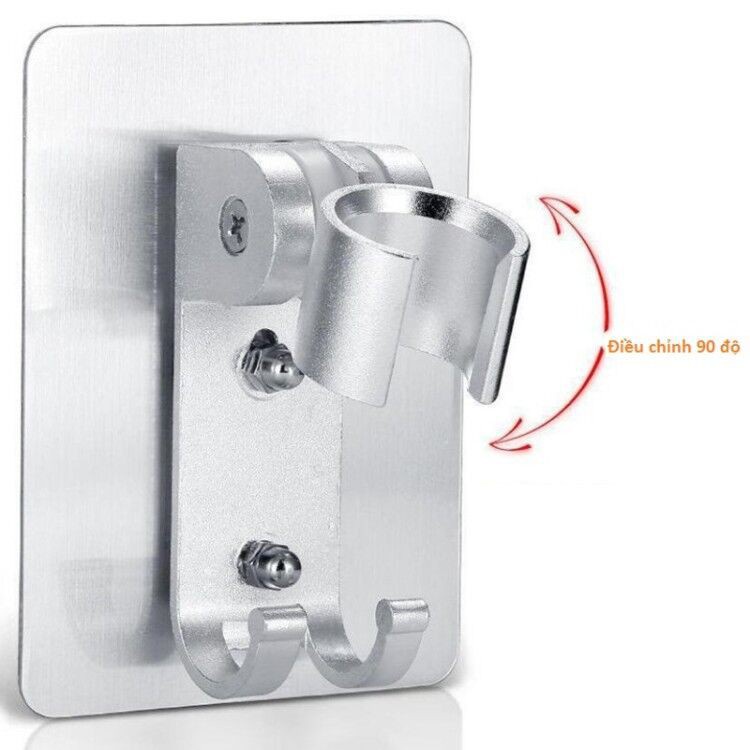 Giá đỡ, cài tay sen, vòi xịt dán tường hợp kim nhôm cao cấp chịu lực, bền dinh - PK027
