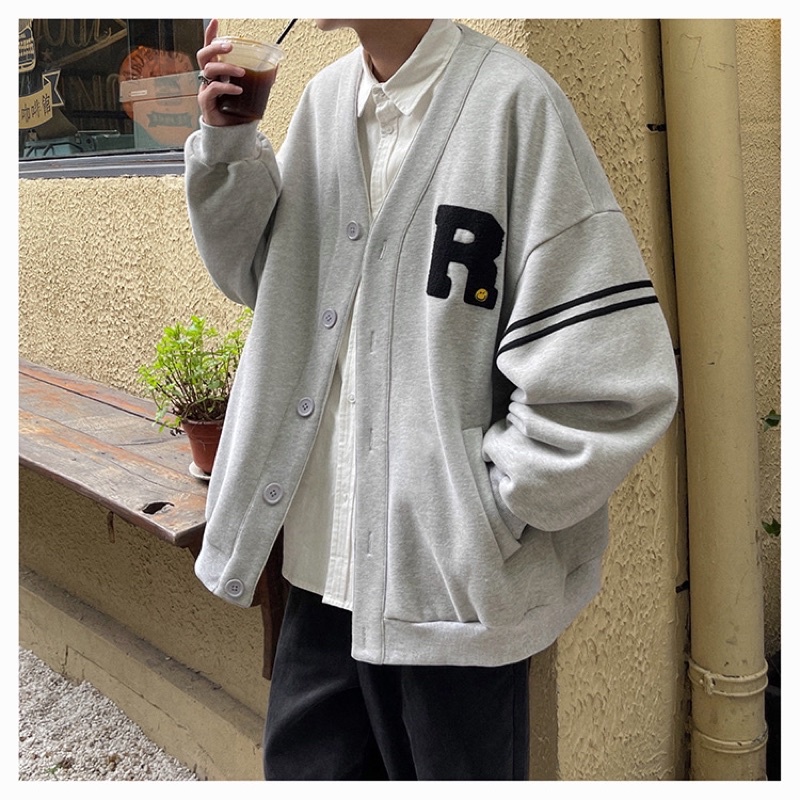 Áo Khoác Cardigan Nam Nữ Chất Nỉ Bông Có Ảnh Thật