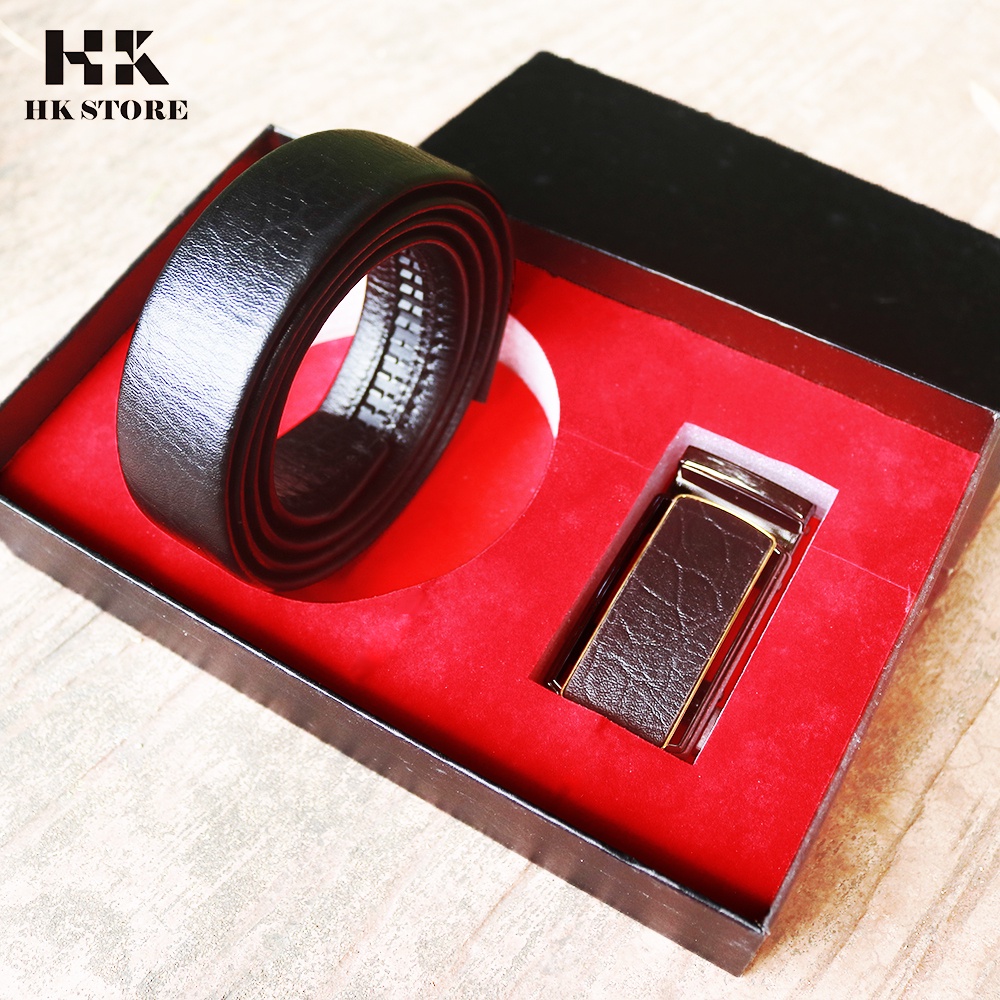Dây thắt lưng nam da voi cao cấp - full box - hàng chính hãng HK.STORE - sang trọng đẳng cấp.