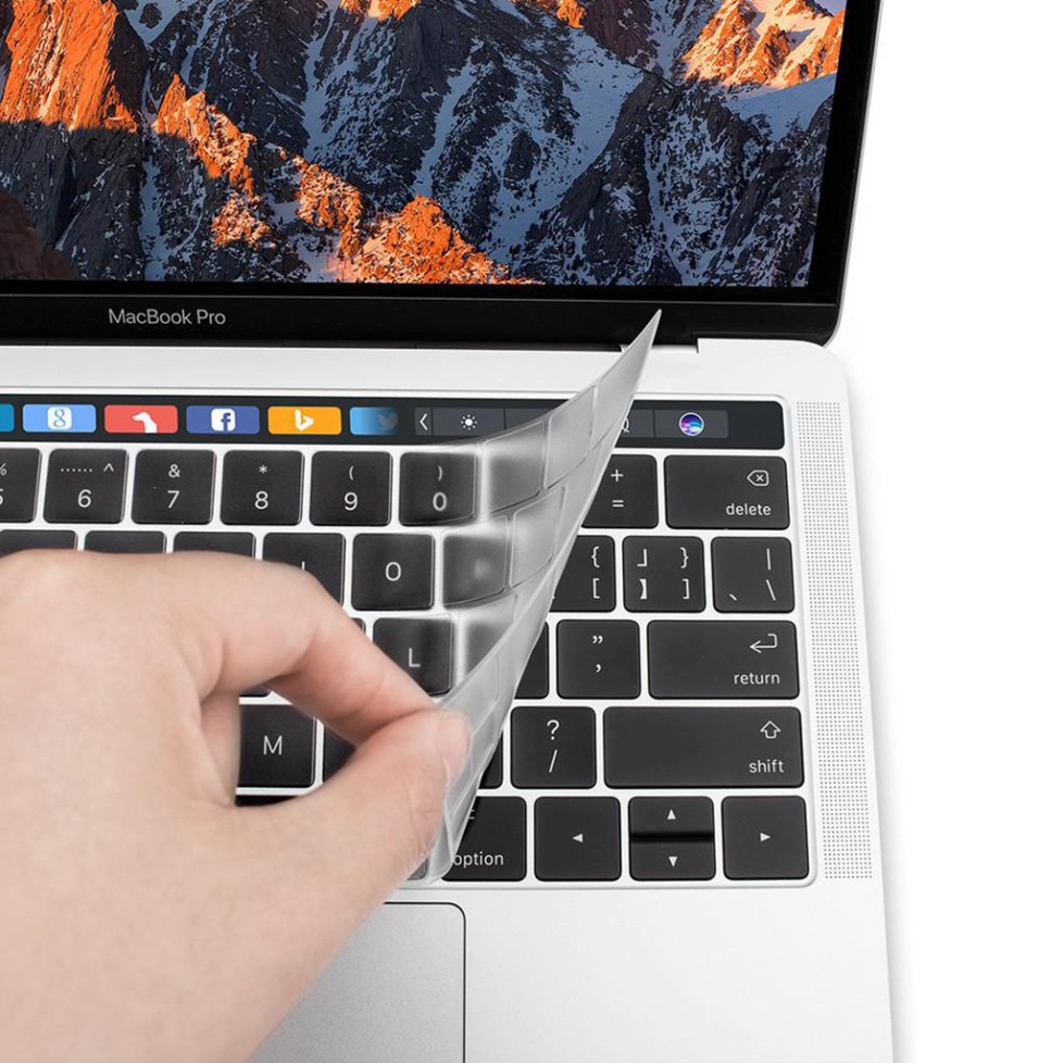 Lót phím trong suốt TPU bảo vệ bàn phím Macbook chống bụi bẩn, chống nước, không che đèn bàn phím