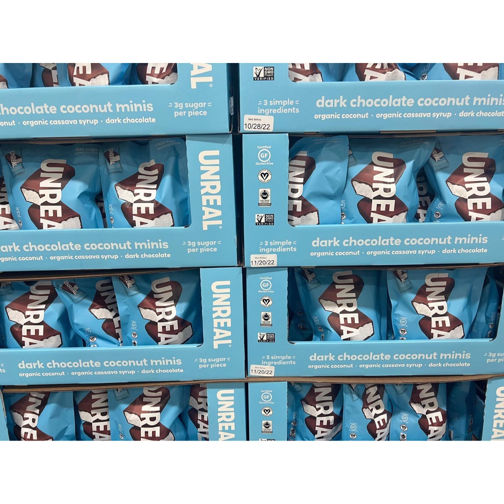 Kẹo chocolate nhân dừa Unreal Dark Chocolate Coconut Minis date T10/2022- EDS Hàng Mỹ