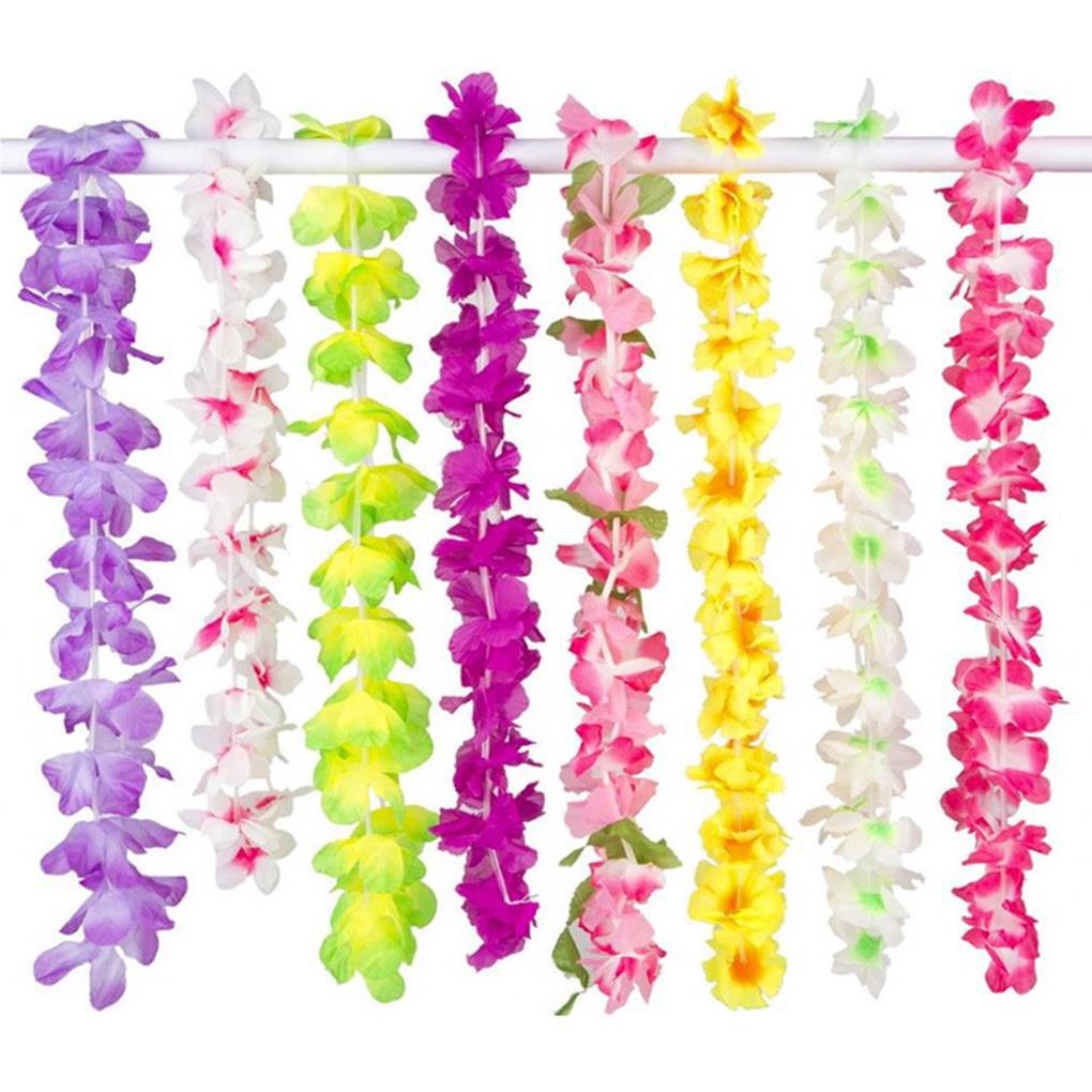 Set 36 Vòng Hoa Vải Nhân Tạo Phong Cách Hawaii Trang Trí Tiệc Giáng Sinh