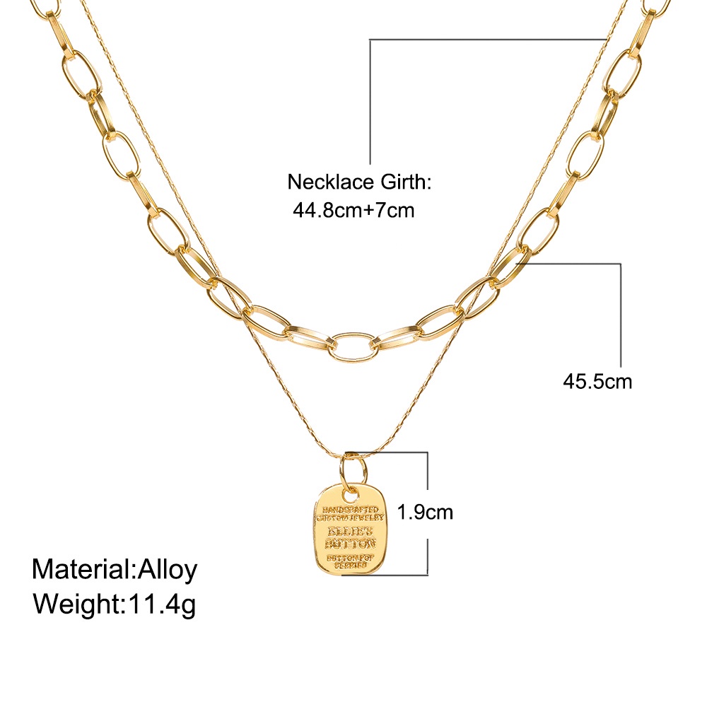 Vòng cổ choker mặt kim loại khắc chữ phong cách cổ điển cho nữ