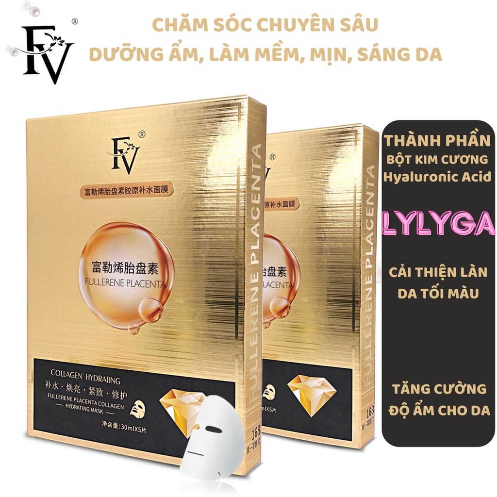 Mặt nạ Kim Cương FV COLLAGEN HYDRATING nội địa Trung. công thức Hàn Quốc Dưỡng trắng da sáng da HỘP 5 cái MN07