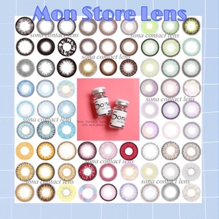 [Có sẵn] Tổng hợp lens Blue/Green 0 độ kính áp tròng Xanh biển/ xanh lá Hàn Quốc