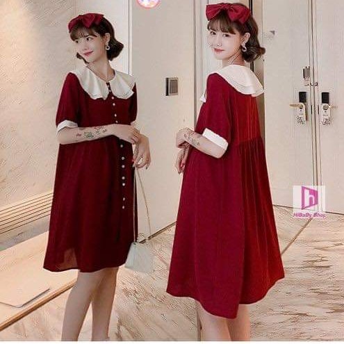 Váy bầu công sở cổ 2lop hàng đẹp