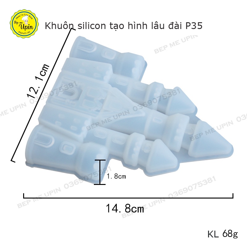 Khuôn silicone 4D]  lâu đài cổ tích làm bánh rau câu, bánh sinh nhật công chúa siêu đẹp