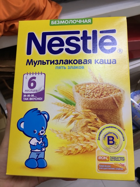 Bột ăn dặm Nestle xách Nga 200g