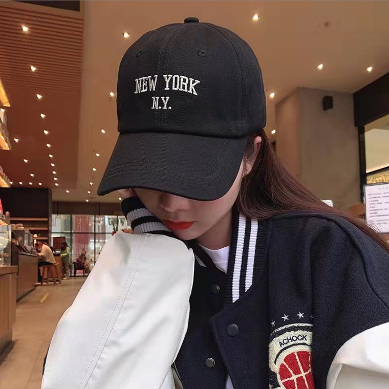 Mũ lưỡi trai thêu chữ New York cá tính mới phong cách Ulzzang