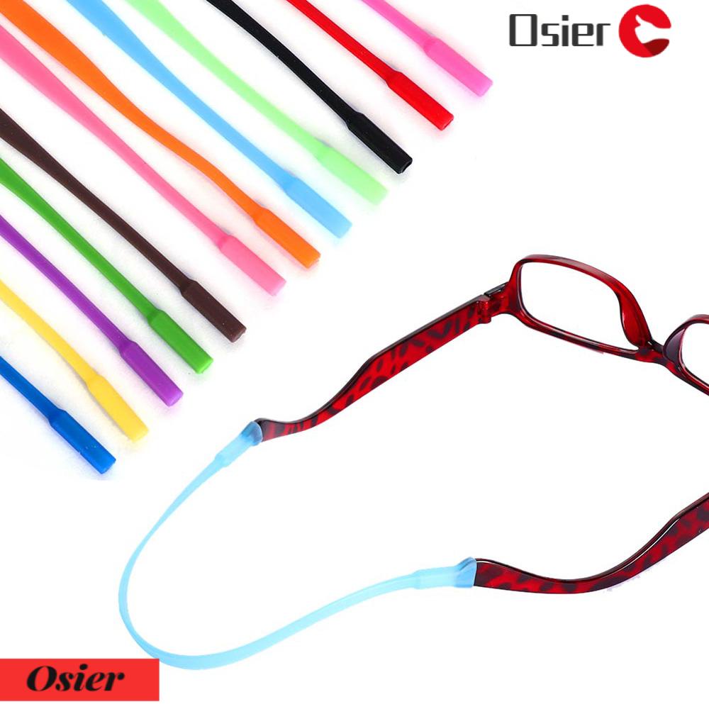 Osier✿ Set 2 Dây Silicone Gắn Mắt Kính Chống Trượt Thể Thao 13 Màu Sắc