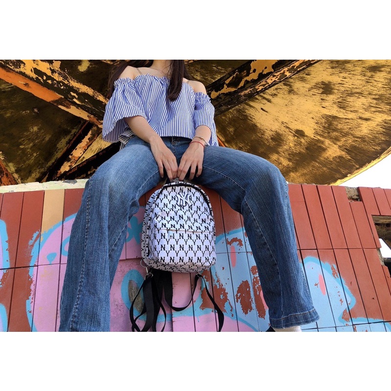 [TẶNG KÈM KHẨU TRANG 50K] BALO MINI NY nhỏ gọn tiện lợi, chất canvas trượt nước