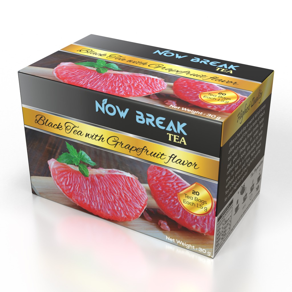 Trà BƯỞI Now Break Tea -kiểu trà Trà Anh quốc AHMAD TEA BƯỞI (Grapefruit Tea) (20 bao thiếc riêng, 30