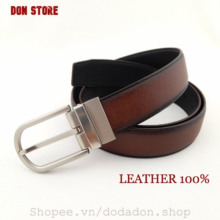[HOT] Thắt Lưng Nam Kiểu Kim Cài Cao Cấp Chất Liệu Da Bò Thật 100% May Viền 3 Lớp Bền Bỉ (BH 12 THÁNG)
