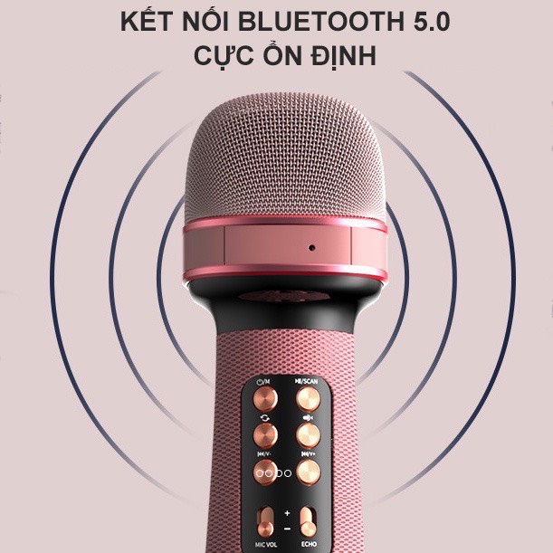 Micro Hát Karaoke WS-898 Siêu - Mic Karaoke Kiêm Loa Bluetooth Mini Hát Tại Nhà Cực Hay