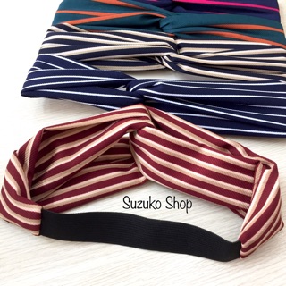 Băng đô cài tóc Turban kẻ xinh