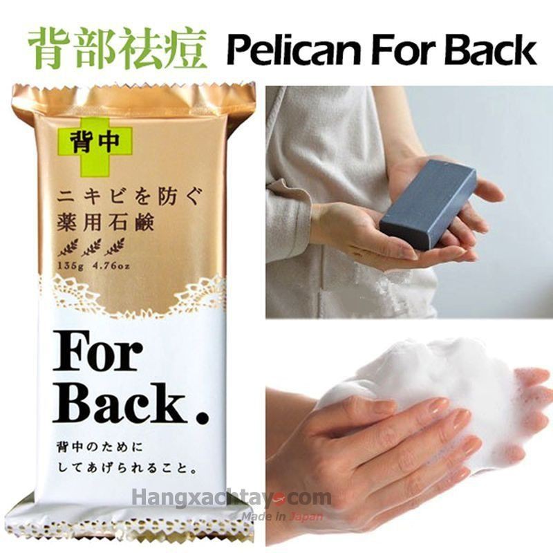 Xà phòng tắm giảm mụn lưng For Back Pelican 135g hàng nội địa Nhật Bản
