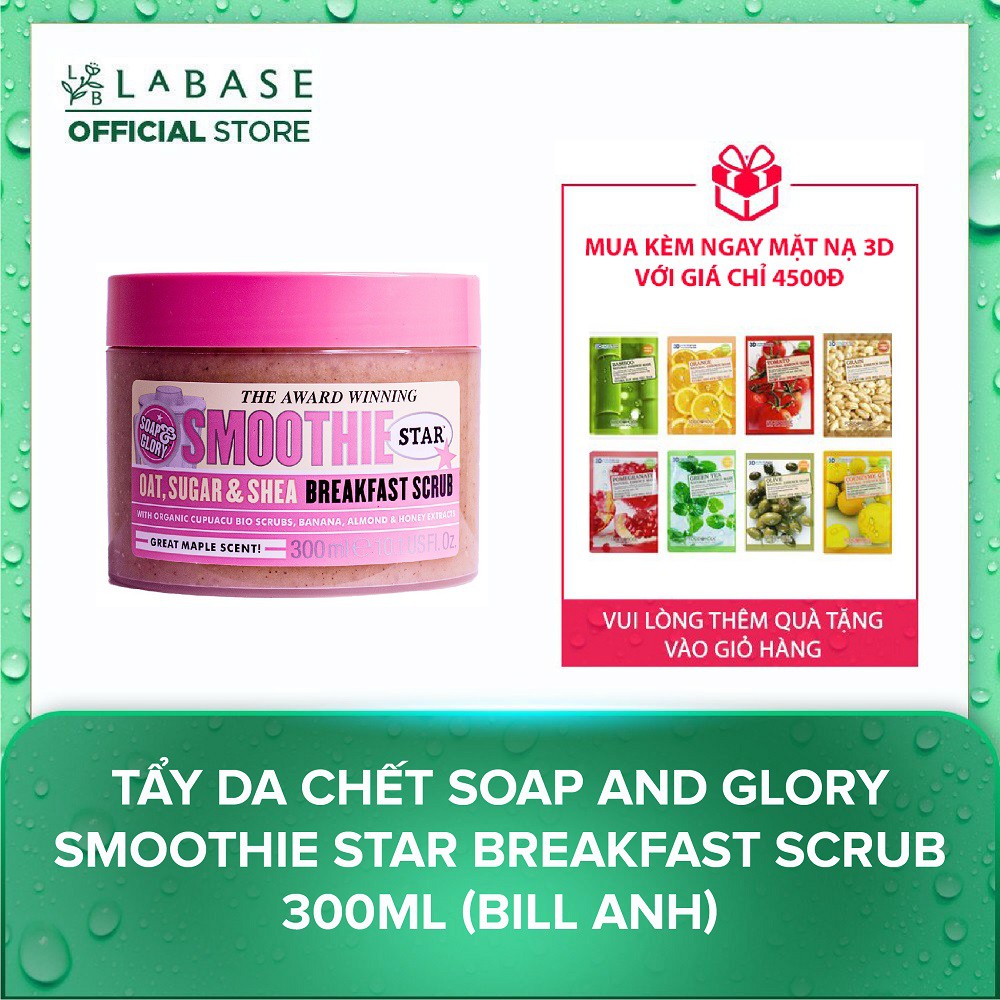 Tẩy da chết Soap and Glory Smoothie Star Breakfast Scrub 300ml (Bill Anh)