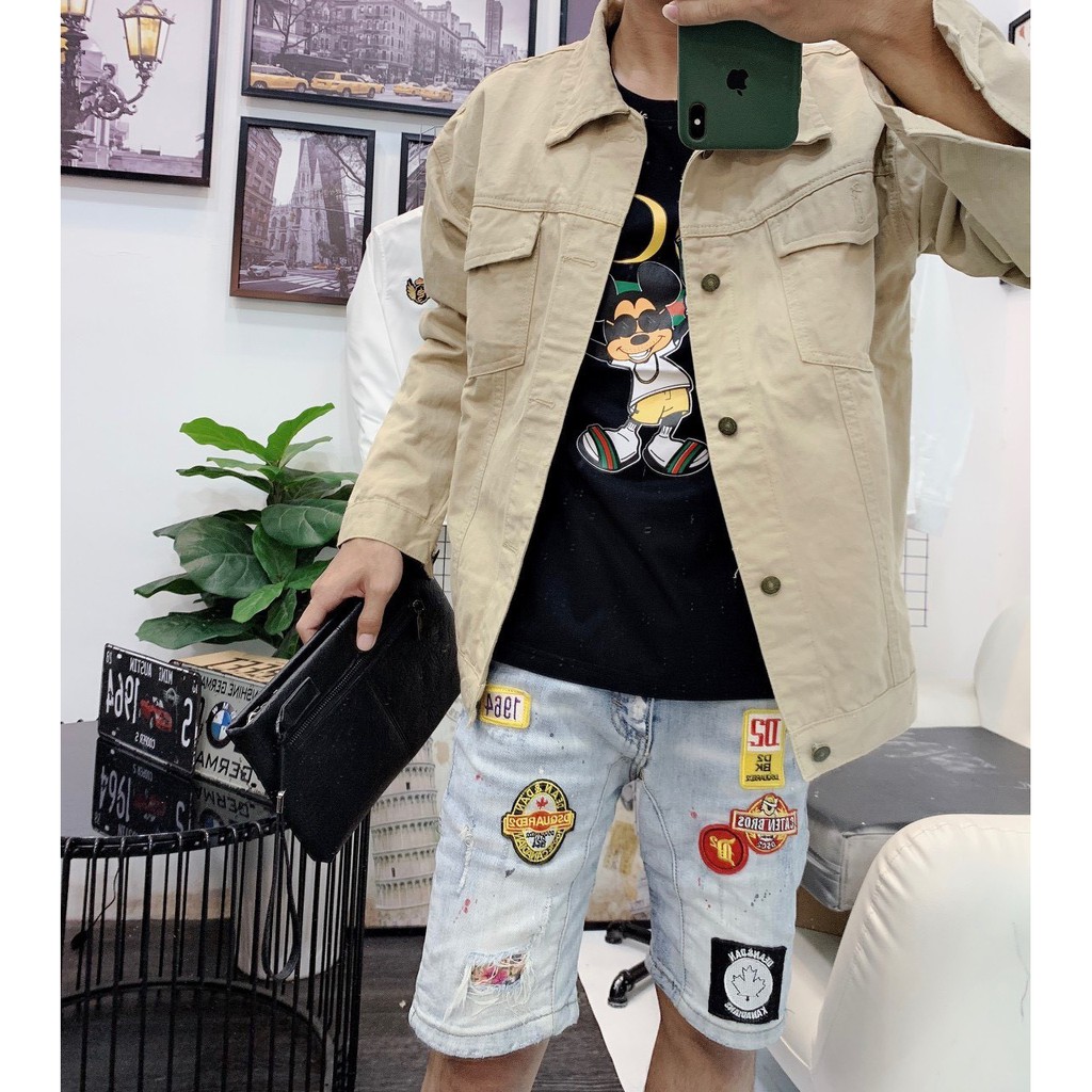 HCMFREESHIP 99K️⚡Hot Sales Nhất Áo Khoác Jeans Kaki Nam Và Nữ Trong Năm Nay 1006 2803 Mềm Và Mịn AKKNA02️⚡