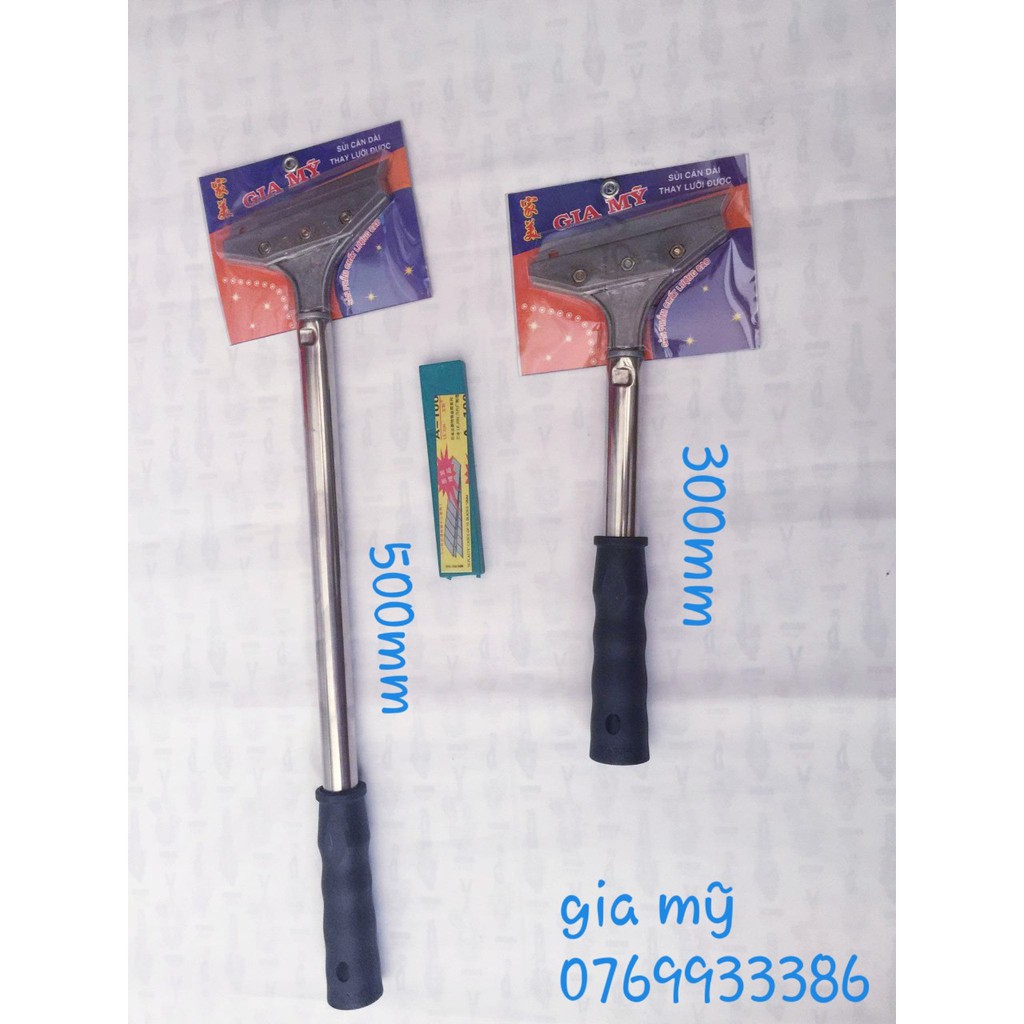 DAO SỦI TƯỜNG INOX .1 CÂY TẶNG 1 HỘP LƯỠI DAO -GIA MỸ